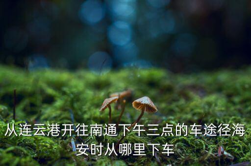 連云港到南通經(jīng)過什么地方，從連云港開往南通下午三點(diǎn)的車途徑海安時從哪里下車