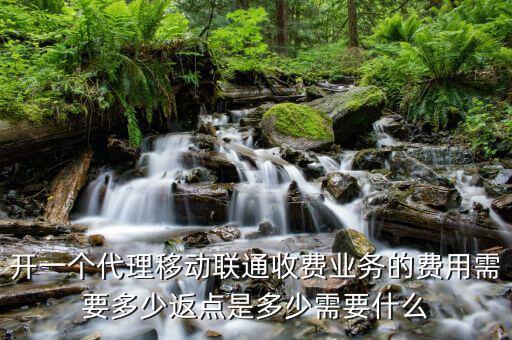 開(kāi)一個(gè)代理移動(dòng)聯(lián)通收費(fèi)業(yè)務(wù)的費(fèi)用需要多少返點(diǎn)是多少需要什么