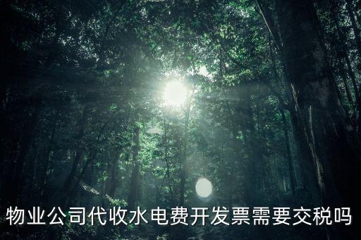 物業(yè)水費要交什么稅，2022年4月物業(yè)公司開水電費發(fā)票稅率