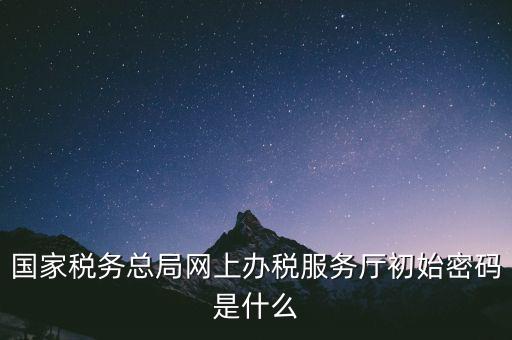 國稅申報(bào)原始密碼是什么意思，國稅第一次網(wǎng)上申報(bào)的登陸密碼是什么