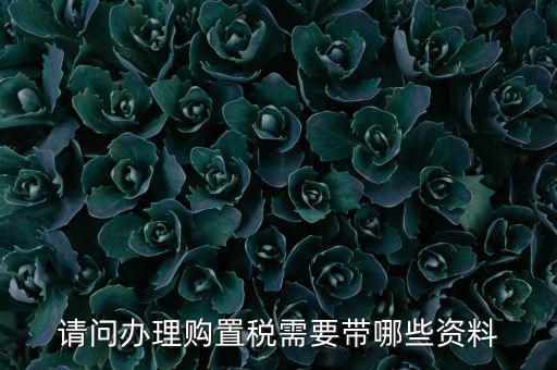 購(gòu)置稅辦理需要什么，購(gòu)買(mǎi)車(chē)輛購(gòu)置稅需要哪些手續(xù)