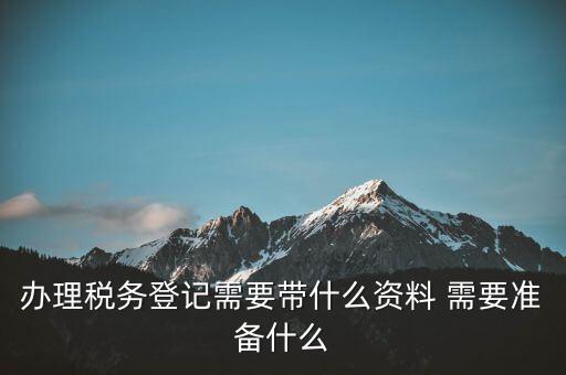稅務(wù)局登記需要什么資料，稅務(wù)登記 代辦需要什么手續(xù)