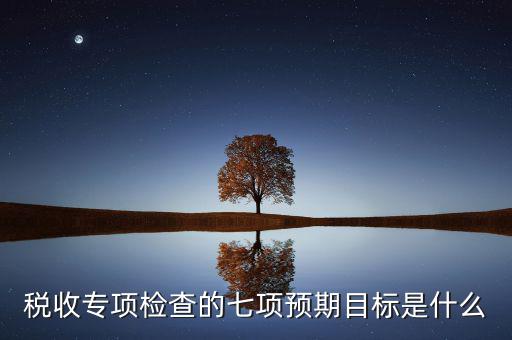 什么是稅收專項(xiàng)調(diào)查，稅收專項(xiàng)檢查的七項(xiàng)預(yù)期目標(biāo)是什么
