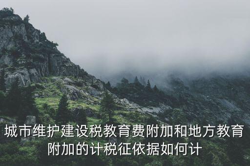 城市維護(hù)建設(shè)稅教育費(fèi)附加和地方教育附加的計稅征依據(jù)如何計