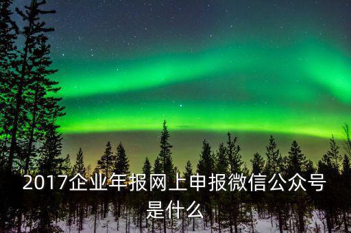 企業(yè)申報客戶端是什么意思，2017企業(yè)年報網(wǎng)上申報微信公眾號是什么