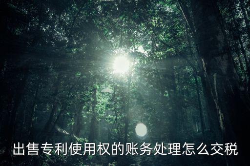 出售專利交什么稅，專利轉讓的稅費怎么規(guī)定