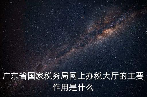 國稅網(wǎng)廳是什么，什么是電子稅務局