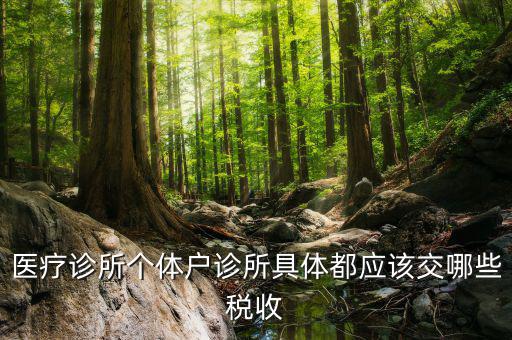 醫(yī)院應(yīng)交什么稅，醫(yī)療診所個(gè)體戶診所具體都應(yīng)該交哪些稅收