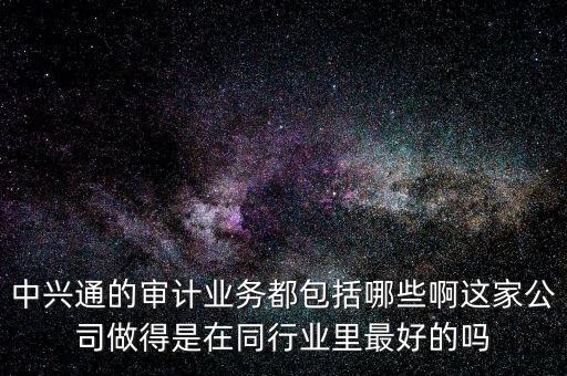百旺中興通干什么的，中興通的審計(jì)業(yè)務(wù)都包括哪些啊這家公司做得是在同行業(yè)里最好的嗎