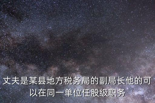 丈夫是某縣地方稅務(wù)局的副局長他的可以在同一單位任股級(jí)職務(wù)