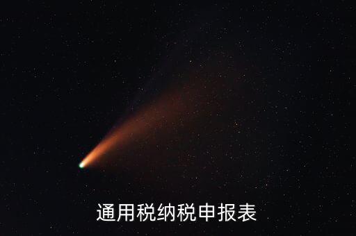 通用申報(bào)表稅什么意思，通用稅納稅申報(bào)表