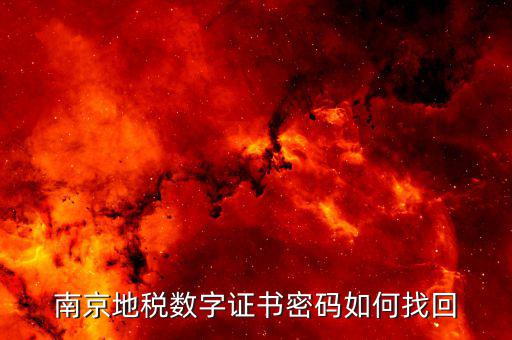 南京地稅密碼是什么，南京地稅數(shù)字證書密碼如何找回
