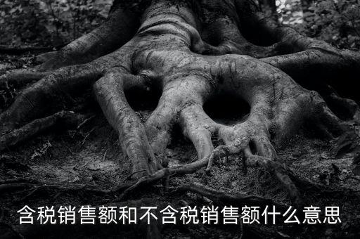 什么是含稅銷售額，含稅銷售額和不含稅銷售額什么意思