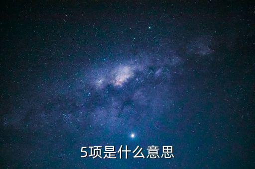 五項辦稅制度是什么意思，5項具體是什么意思