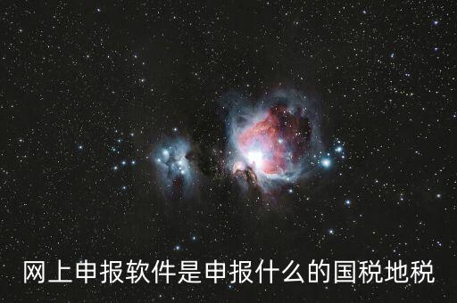 國稅申報軟件是什么，申報軟件是什么