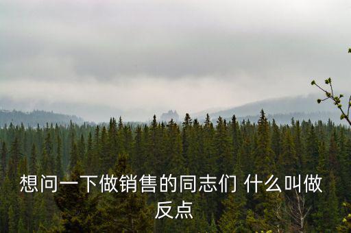 什么是銷(xiāo)售返點(diǎn)，想問(wèn)一下做銷(xiāo)售的同志們 什么叫做 反點(diǎn)