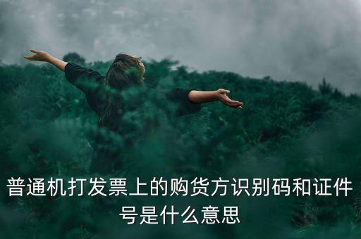 發(fā)票方識別號是什么，普通機(jī)打發(fā)票上的購貨方識別碼和證件號是什么意思