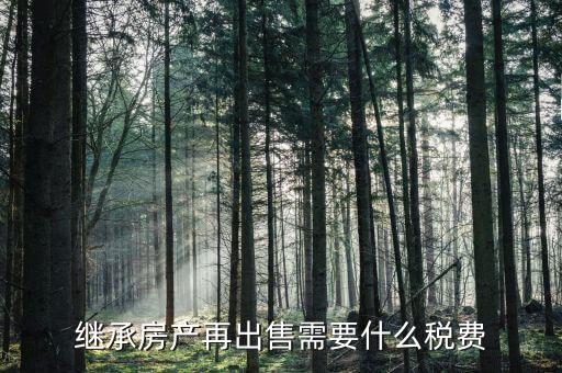 繼承房屋出售有什么稅，繼承房產(chǎn)再出售需要什么稅費