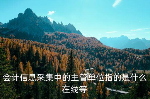 主管征收機(jī)關(guān)填什么，會(huì)計(jì)信息采集中的主管單位指的是什么在線等