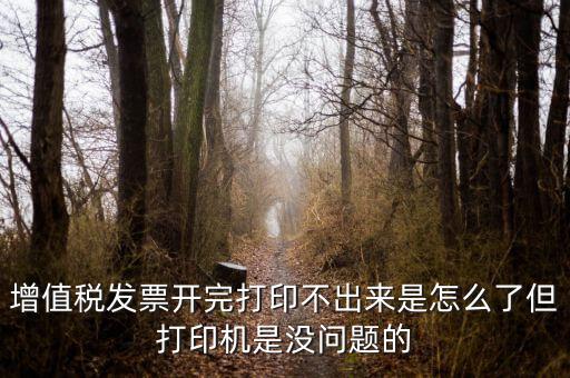 為什么打印發(fā)票打不出來，增值稅發(fā)票開完打印不出來是怎么了但打印機是沒問題的