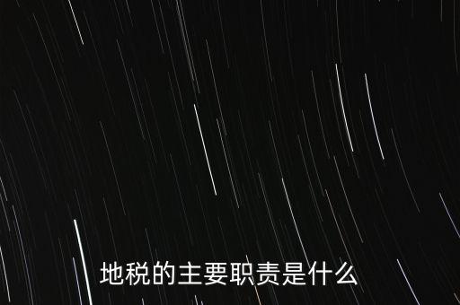我為地稅做什么，地稅的主要職責(zé)是什么