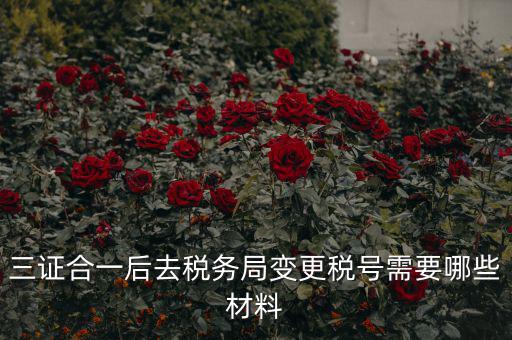 稅號變更需要什么合同，三證合一后去稅務(wù)局變更稅號需要哪些材料