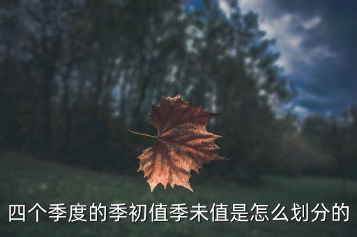 季初值和季末值是什么，四個(gè)季度的季初值季未值是怎么劃分的