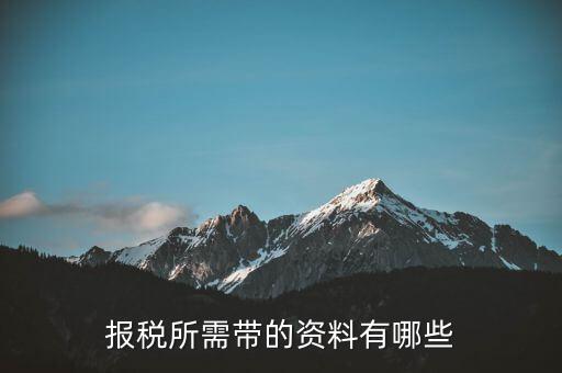 上門報稅需要帶什么資料，報稅都要帶啥東西