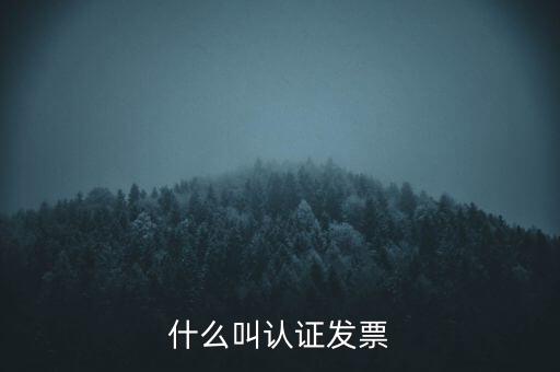 什么是認證發(fā)票，什么叫認證發(fā)票