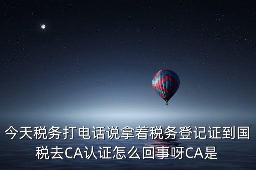 電子稅務(wù)局什么叫ca登錄，今天稅務(wù)打電話說(shuō)拿著稅務(wù)登記證到國(guó)稅去CA認(rèn)證怎么回事呀CA是
