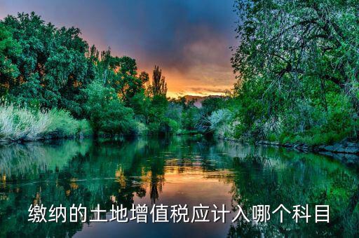 土地增值稅計(jì)什么科目，繳納的土地增值稅應(yīng)計(jì)入哪個(gè)科目