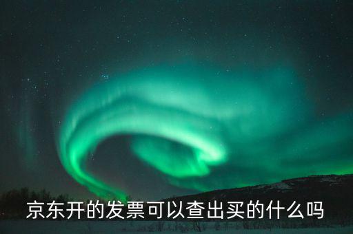 手機(jī)發(fā)票可以查什么東西，京東開(kāi)的發(fā)票可以查出買(mǎi)的什么嗎