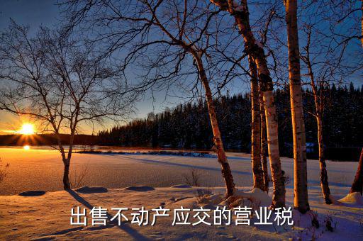 出售不動產應交的營業(yè)稅