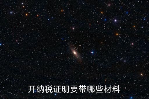 開(kāi)納稅證明要帶哪些材料