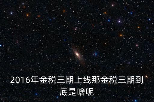 金稅三期登錄密碼是什么，金稅三期是什么意思