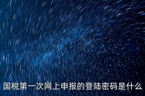 國稅網(wǎng)登錄密碼是什么原因，國稅第一次網(wǎng)上申報的登陸密碼是什么