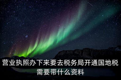 營(yíng)業(yè)執(zhí)照辦下來(lái)要去稅務(wù)局開通國(guó)地稅需要帶什么資料
