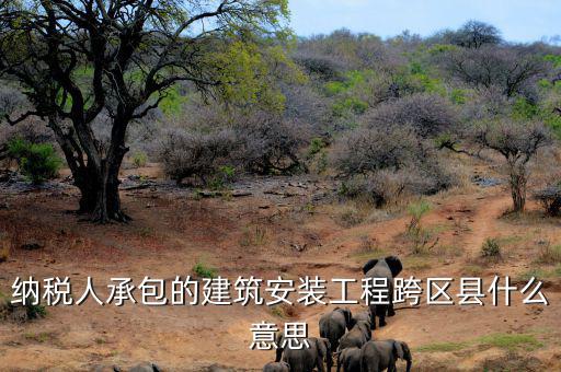 納稅人跨縣 市 區(qū) 是指什么，納稅人承包的建筑安裝工程跨區(qū)縣什么意思