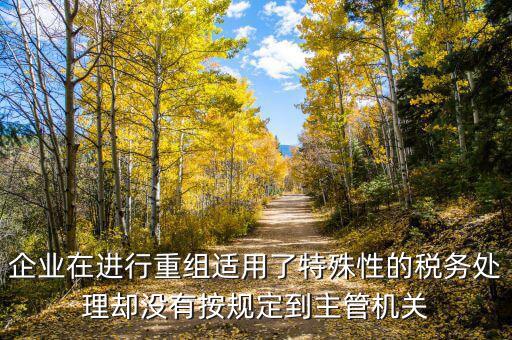 特殊重組什么時候備案，企業(yè)在進行重組適用了特殊性的稅務(wù)處理卻沒有按規(guī)定到主管機關(guān)
