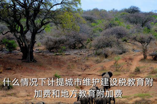 什么情況下免交地方教育稅附加，什么情況下計(jì)提城市維護(hù)建設(shè)稅教育附加費(fèi)和地方教育附加費(fèi)
