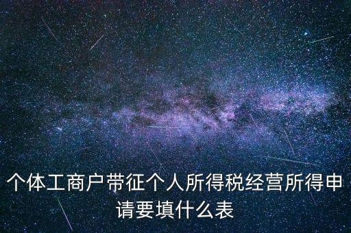 個(gè)體所得稅填什么表，個(gè)稅表怎么填