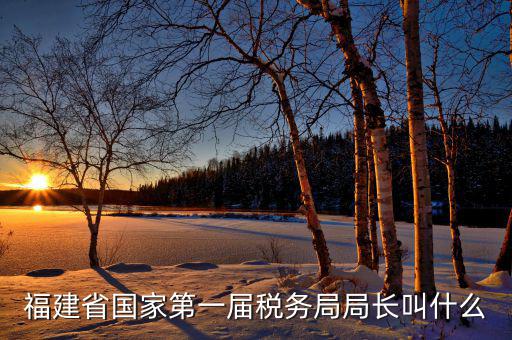 福建省國家第一屆稅務(wù)局局長(zhǎng)叫什么