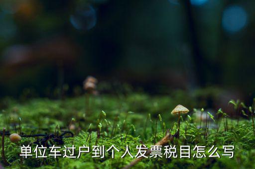 企業(yè)的車如何過戶給個人所得稅，單位車過戶到個人發(fā)票稅目怎么寫