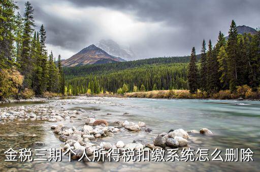 金稅三期個(gè)稅如何卸載，金稅三期個(gè)人所得稅扣繳系統(tǒng)怎么刪除