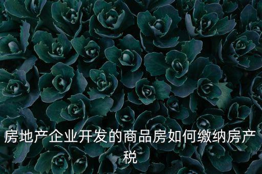 房地產(chǎn)企業(yè)如何交納房產(chǎn)稅，房地產(chǎn)開(kāi)發(fā)企業(yè)需要繳納哪些稅