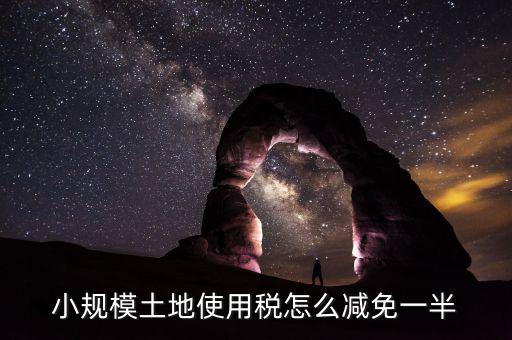 城鎮(zhèn)土地使用稅如何減免，小規(guī)模土地使用稅怎么減免一半