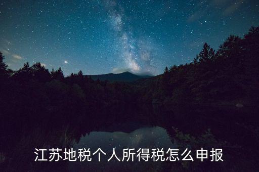 如何申報(bào)年稅江蘇，江蘇地稅個(gè)人所得稅怎么申報(bào)