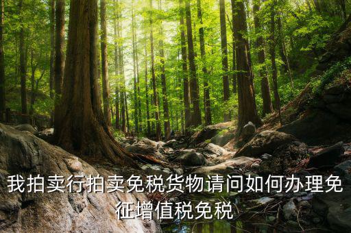 拍賣行免稅貨物如何界定，司法拍賣價(jià)格是否包含增值稅