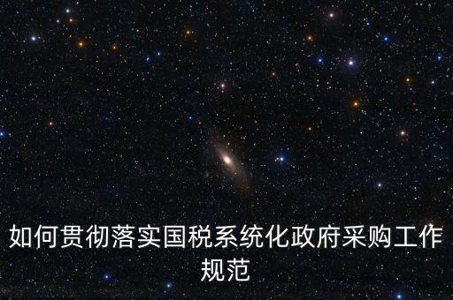 國(guó)稅 如何抓落實(shí)，如何貫徹落實(shí)國(guó)稅系統(tǒng)化政府采購(gòu)工作規(guī)范