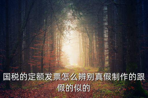 如何驗(yàn)證定額發(fā)票，國(guó)稅的定額發(fā)票怎么辨別真假制作的跟假的似的
